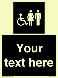 Custom information: black panel disabled female and male